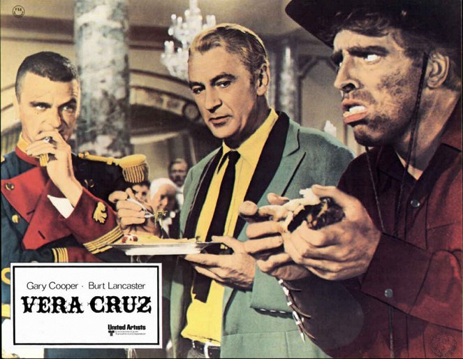 Vera Cruz - Cartes de lobby - Henry Brandon, Gary Cooper, Burt Lancaster