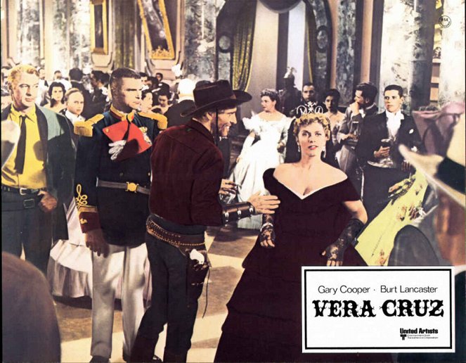 Vera Cruz - Cartes de lobby - Gary Cooper, Henry Brandon, Burt Lancaster, Denise Darcel