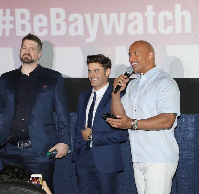 Baywatch - Events - Seth Gordon, Zac Efron, Dwayne Johnson