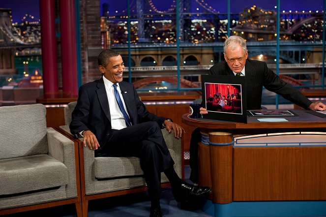 Late Show with David Letterman - Photos - Barack Obama, David Letterman