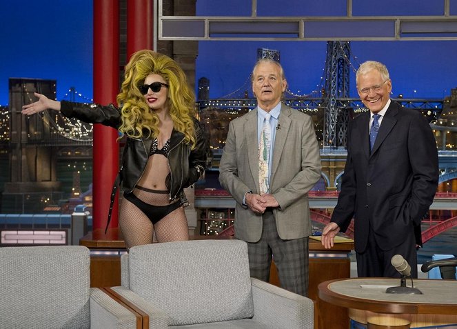 Late Show with David Letterman - Van film - Lady Gaga, Bill Murray, David Letterman