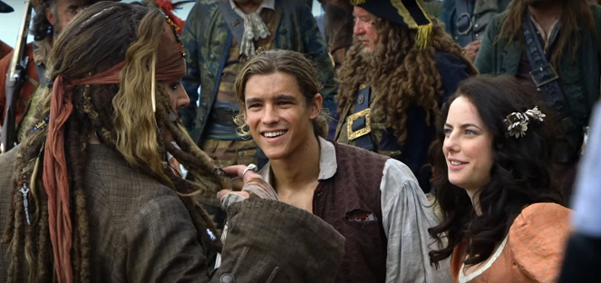 Pirates of the Caribbean: Salazar's Revenge - Kuvat kuvauksista - Brenton Thwaites, Kaya Scodelario