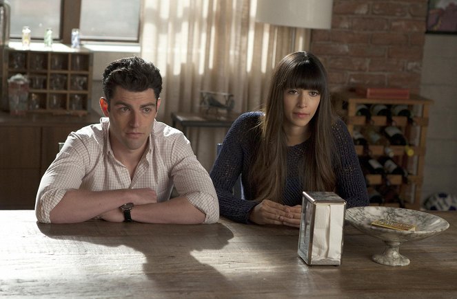 Jess i chłopaki - Tajemnice - Z filmu - Max Greenfield, Hannah Simone