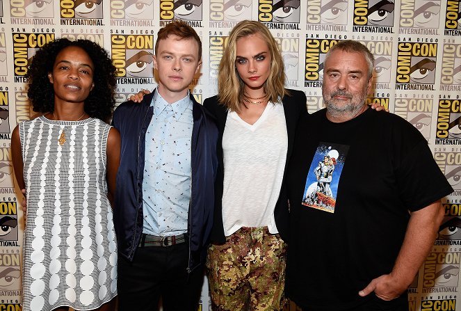 Valerian and the City of a Thousand Planets - Tapahtumista - EuropaCorp presents Luc Besson’s "Valerian and the City of a Thousand Planets" at Comic-Con in the Hilton Bayfront Hotel, San Diego, CA on July 21, 2016 - Virginie Besson-Silla, Dane DeHaan, Cara Delevingne, Luc Besson