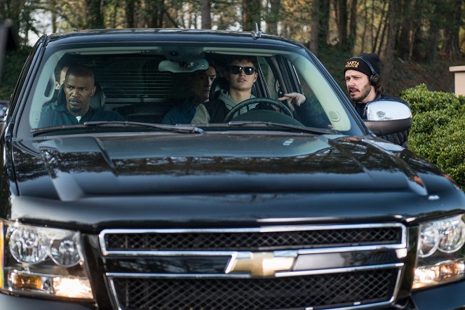 Baby Driver - Van de set - Jamie Foxx, Ansel Elgort, Edgar Wright