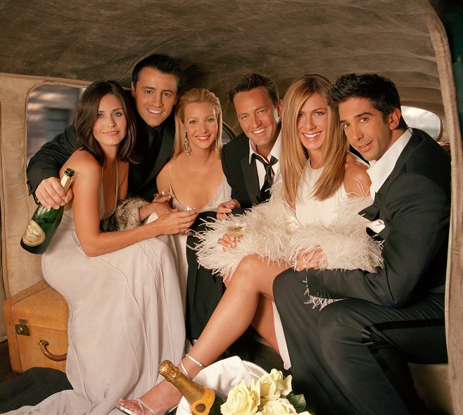Friends - Season 10 - Promokuvat - Courteney Cox, Matt LeBlanc, Lisa Kudrow, Matthew Perry, Jennifer Aniston, David Schwimmer