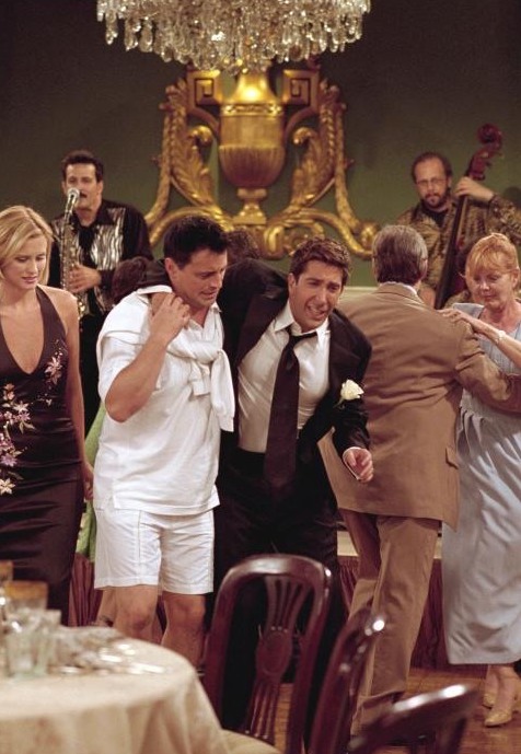 Friends - Season 8 - The One After I Do - Photos - Bonnie Somerville, Matthew Perry, David Schwimmer