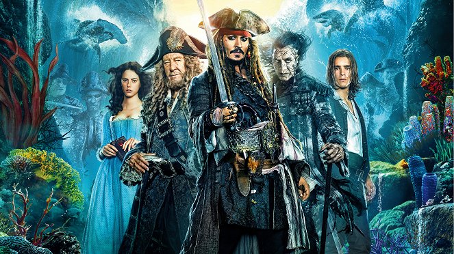 Pirates of the Caribbean: Salazars Rache - Werbefoto - Kaya Scodelario, Geoffrey Rush, Johnny Depp, Javier Bardem, Brenton Thwaites