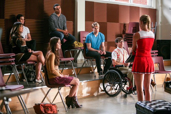 Glee - Sztárok leszünk! - Két pasi között - Filmfotók - Jenna Ushkowitz, Darren Criss, Melissa Benoist, Jacob Artist, Chord Overstreet, Kevin McHale, Heather Morris