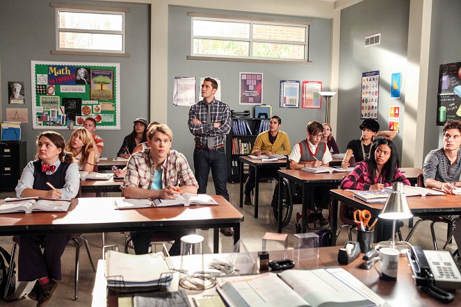 Glee - Sztárok leszünk! - Két pasi között - Filmfotók - Chord Overstreet, Matthew Morrison, Darren Criss, Kevin McHale