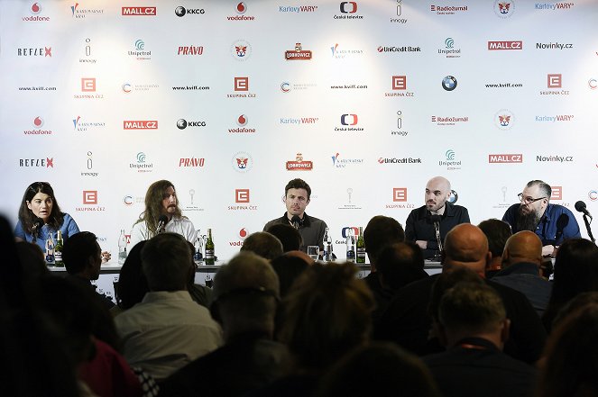 A Ghost Story - Evenementen - Press conference at the Karlovy Vary International Film Festival on July 2, 2017 - Toby Halbrooks, Casey Affleck, David Lowery, James M. Johnston