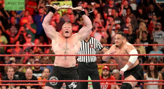 WWE Great Balls of Fire - Photos - Brock Lesnar, Joe Seanoa