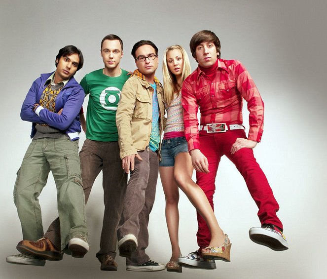 The Big Bang Theory - Werbefoto - Kunal Nayyar, Jim Parsons, Johnny Galecki, Kaley Cuoco, Simon Helberg