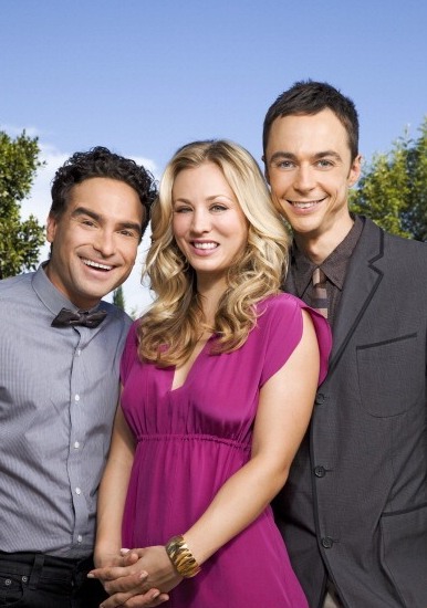 The Big Bang Theory - Werbefoto - Johnny Galecki, Kaley Cuoco, Jim Parsons