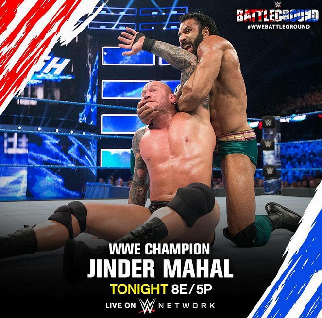 WWE Battleground - Werbefoto - Randy Orton, Yuvraj Dhesi