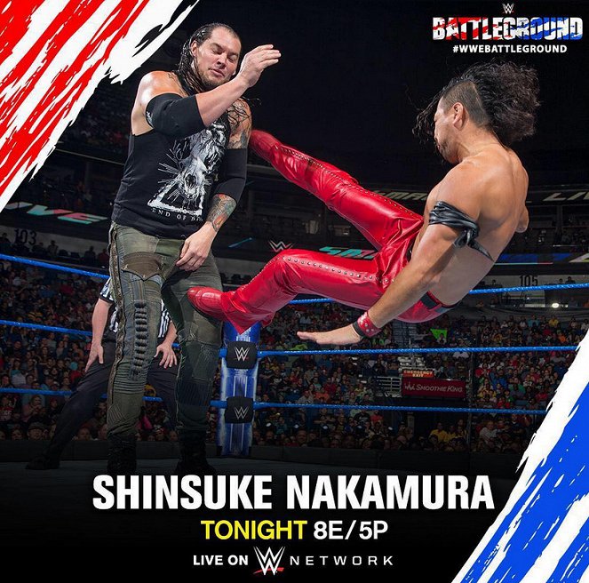 WWE Battleground - Werbefoto - Tom Pestock, Shinsuke Nakamura