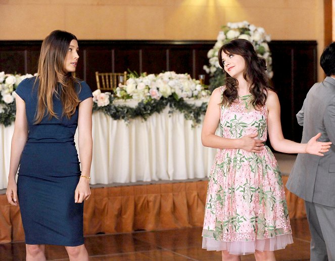 New Girl - Season 4 - The Last Wedding - Photos - Jessica Biel, Zooey Deschanel