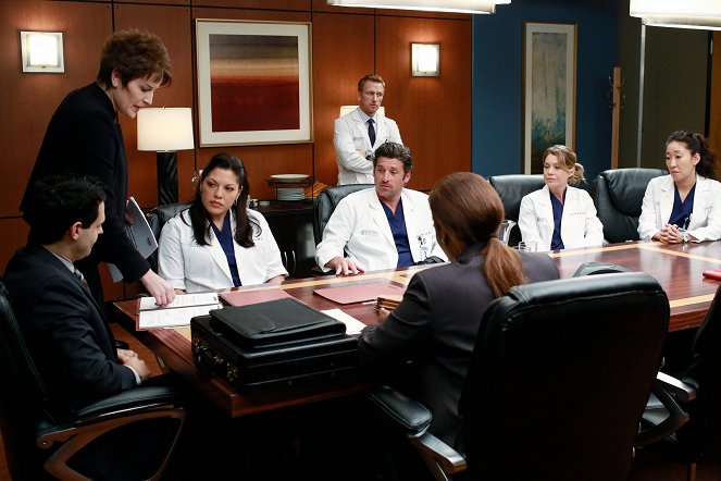 Grey's Anatomy - Die jungen Ärzte - Season 9 - Eine zweite Meinung - Filmfotos - Meeghan Holaway, Sara Ramirez, Kevin McKidd, Patrick Dempsey, Ellen Pompeo, Sandra Oh