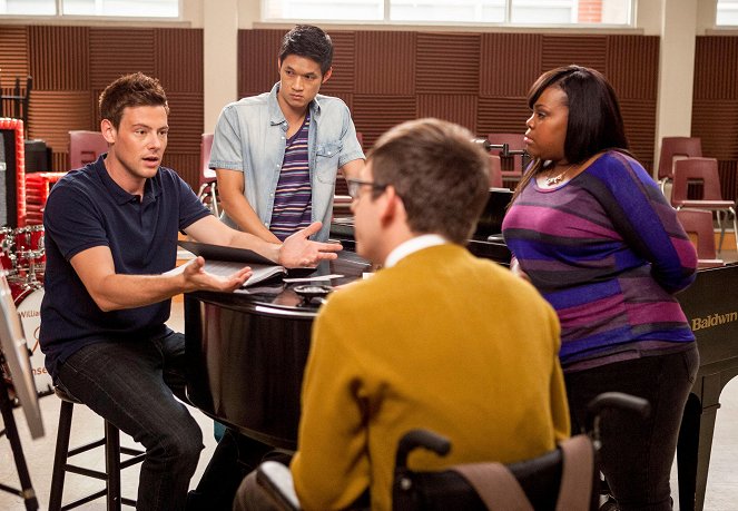 Glee - El papel que naciste para interpretar - De la película - Cory Monteith, Harry Shum Jr., Kevin McHale, Amber Riley