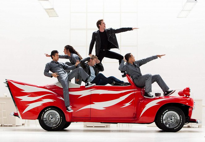 Glee - Sztárok leszünk! - Grease - Filmfotók - Harry Shum Jr., Samuel Larsen, Chord Overstreet, Blake Jenner, Jacob Artist