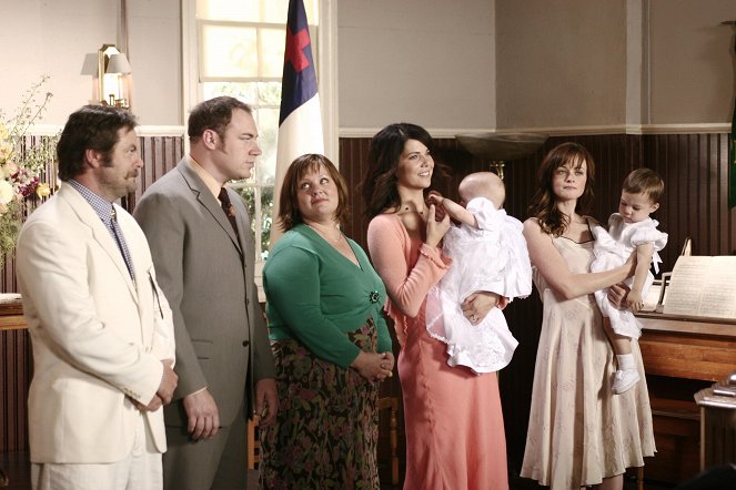 Gilmore Girls - Season 6 - Always a Godmother, Never a God - Photos - Jackson Douglas, Melissa McCarthy, Lauren Graham, Alexis Bledel