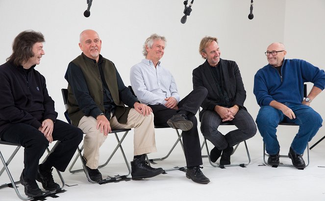 Genesis - Amikor minden összeáll - Filmfotók - Steve Hackett, Peter Gabriel, Tony Banks, Mike Rutherford, Phil Collins