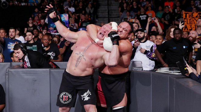 WWE SummerSlam - Filmfotos - Brock Lesnar, Joe Seanoa