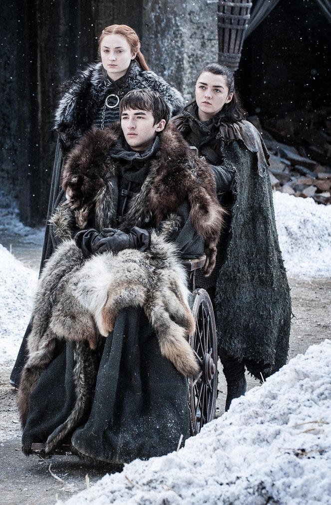 Game Of Thrones - Kriegsbeute - Filmfotos - Sophie Turner, Isaac Hempstead-Wright, Maisie Williams