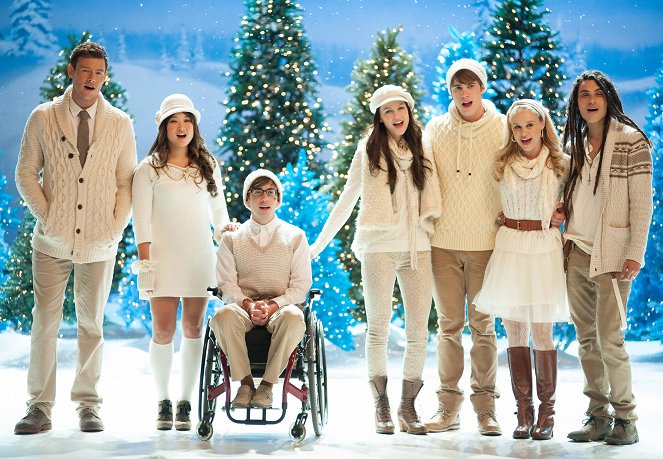 Glee - Glee, actually - Film - Cory Monteith, Jenna Ushkowitz, Kevin McHale, Melissa Benoist, Blake Jenner, Samuel Larsen, Becca Tobin