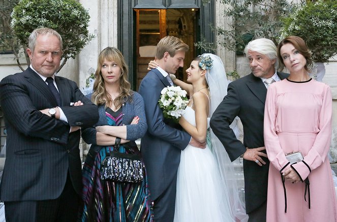 Hochzeit in Rom - Werbefoto - Harald Krassnitzer, Ann-Kathrin Kramer, Matthias Zera, Federica Sabatini, Ricky Tognazzi, Stefania Rocca