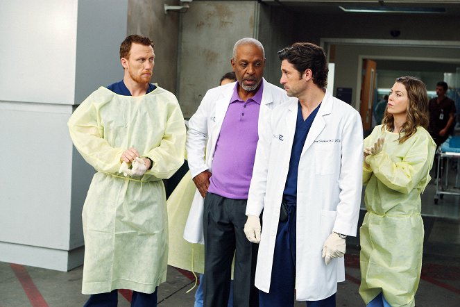 Grey's Anatomy - Wish You Were Here - Photos - Kevin McKidd, James Pickens Jr., Patrick Dempsey, Ellen Pompeo