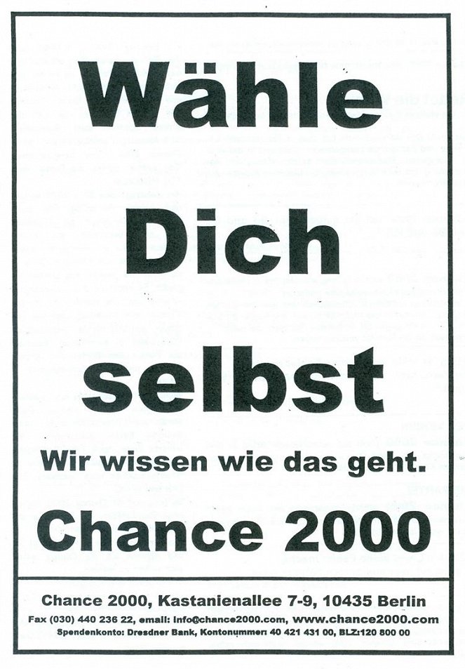 Chance 2000 - Abschied von Deutschland - Z filmu