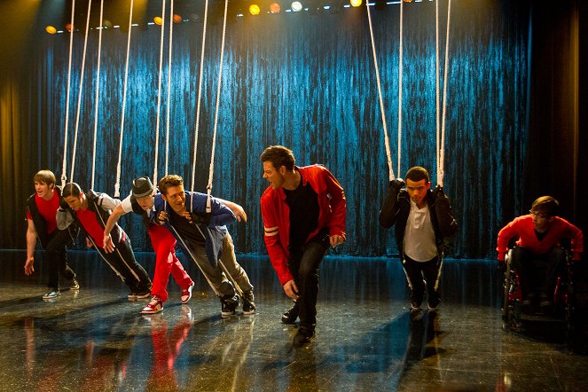 Glee - Sztárok leszünk! - Viszály - Filmfotók - Blake Jenner, Darren Criss, Chord Overstreet, Matthew Morrison, Cory Monteith, Jacob Artist, Kevin McHale