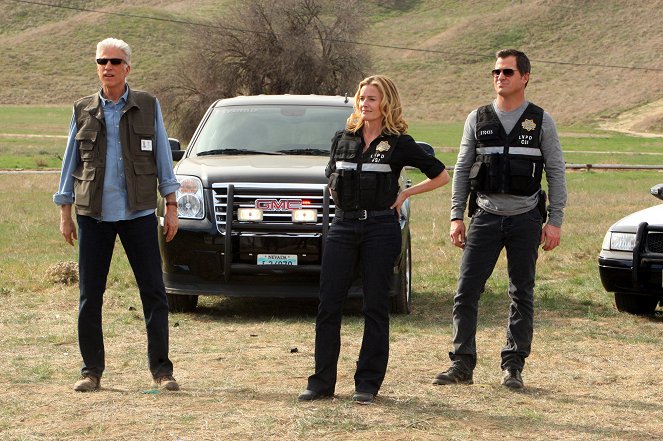 CSI - Den Tätern auf der Spur - Season 12 - Der Herr im Haus - Dreharbeiten - Ted Danson, Elisabeth Shue, George Eads