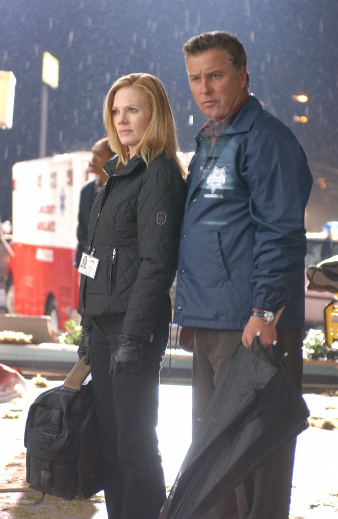 CSI: Crime Scene Investigation - Season 3 - Crash and Burn - Photos - Marg Helgenberger, William Petersen