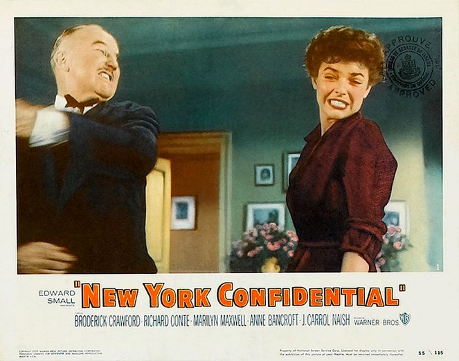 New York Confidential - Cartes de lobby - Broderick Crawford, Anne Bancroft