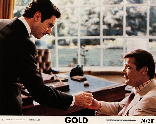 Gold - Cartes de lobby - Bradford Dillman, Roger Moore