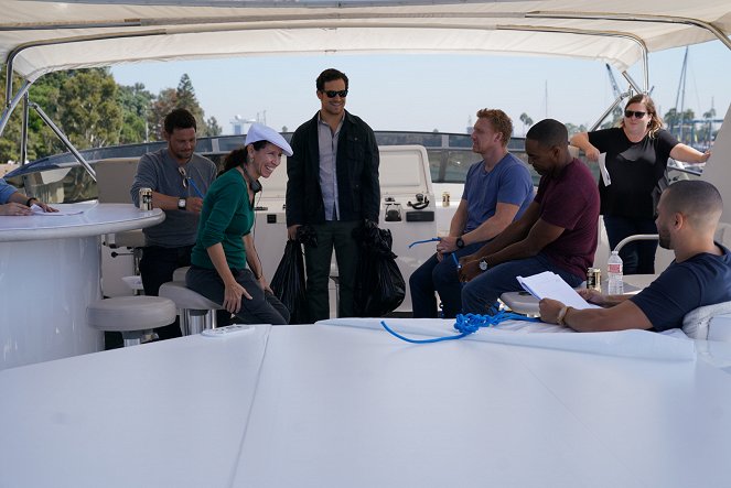 Grey's Anatomy - Tous dans le même bateau - Tournage - Justin Chambers, Giacomo Gianniotti, Kevin McKidd, Jason George