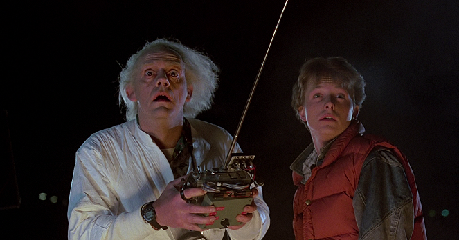 Paluu tulevaisuuteen - Kuvat elokuvasta - Christopher Lloyd, Michael J. Fox