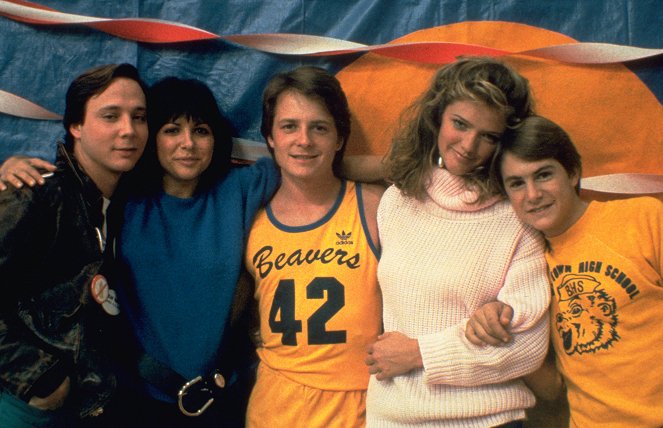 Teen Wolf - Werbefoto - Jerry Levine, Susan Ursitti, Michael J. Fox, Lorie Griffin