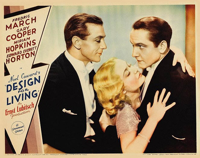 Design for Living - Lobby Cards - Gary Cooper, Miriam Hopkins, Fredric March