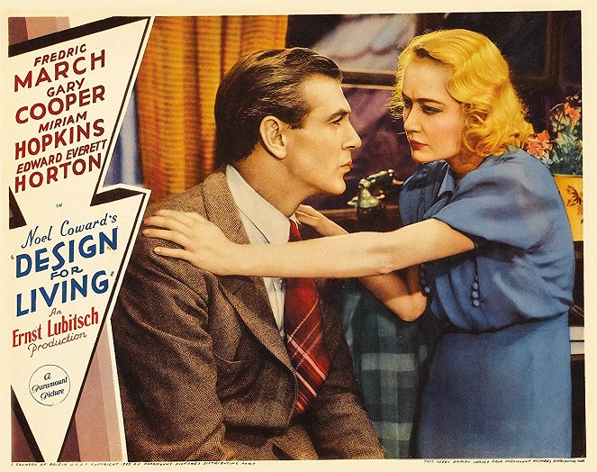 Design for Living - Lobbykaarten - Gary Cooper, Miriam Hopkins