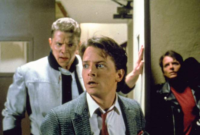 Powrót do przyszłości II - Z filmu - Tom Wilson, Michael J. Fox