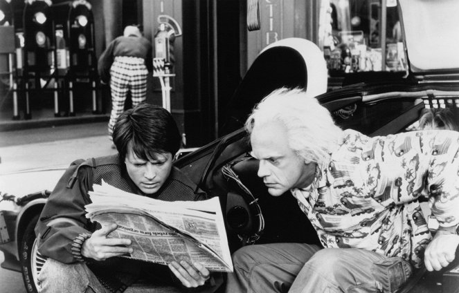 Zurück in die Zukunft 2 - Filmfotos - Michael J. Fox, Christopher Lloyd