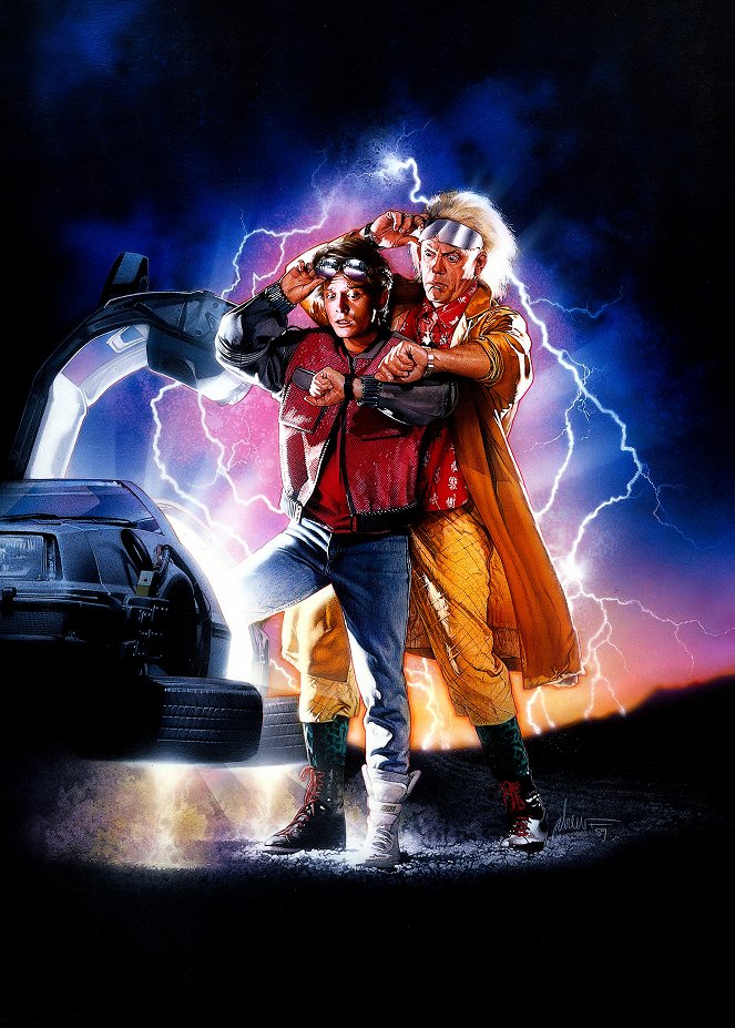 Zurück in die Zukunft - Teil II - Werbefoto - Michael J. Fox, Christopher Lloyd