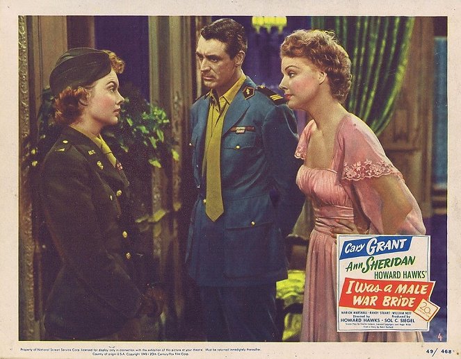 Ich war eine männliche Kriegsbraut - Lobbykarten - Ann Sheridan, Cary Grant, Marion Marshall