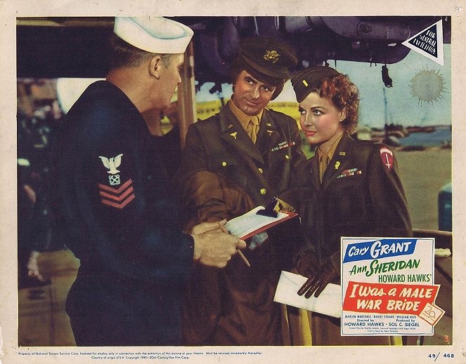 Ich war eine männliche Kriegsbraut - Lobbykarten - Cary Grant, Ann Sheridan