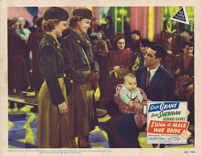 Ich war eine männliche Kriegsbraut - Lobbykarten - Ann Sheridan, Cary Grant