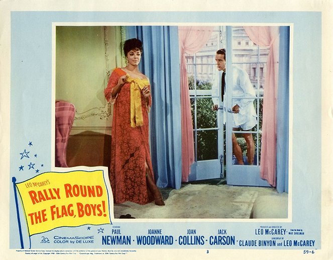 Rally 'Round the Flag, Boys! - Cartões lobby - Joan Collins, Paul Newman