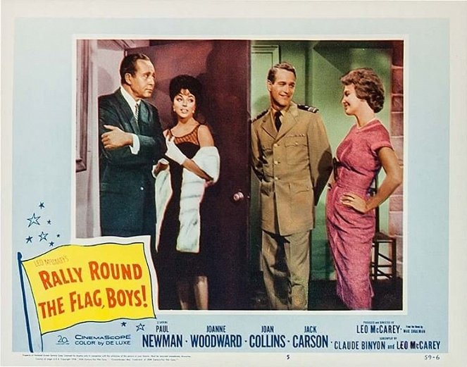 Rally 'Round the Flag, Boys! - Cartões lobby - Murvyn Vye, Joan Collins, Paul Newman, Joanne Woodward